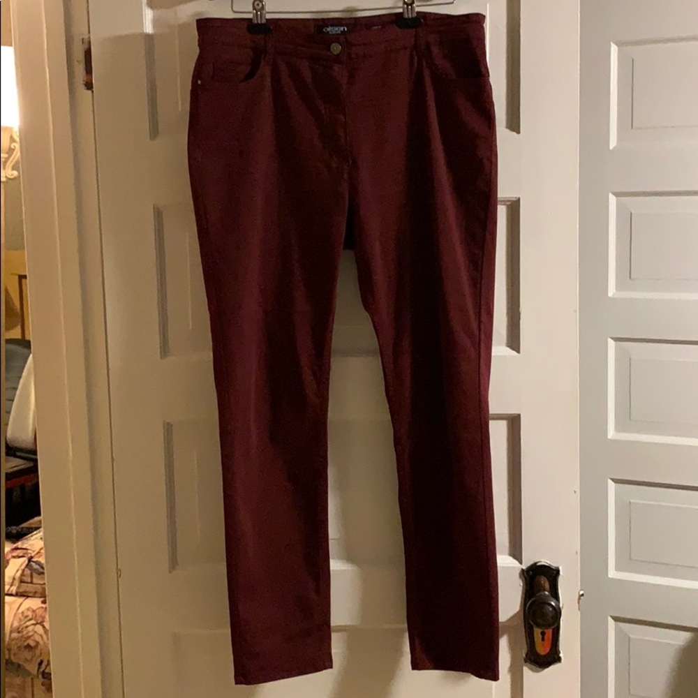 Olsen cotton blend jean style pants